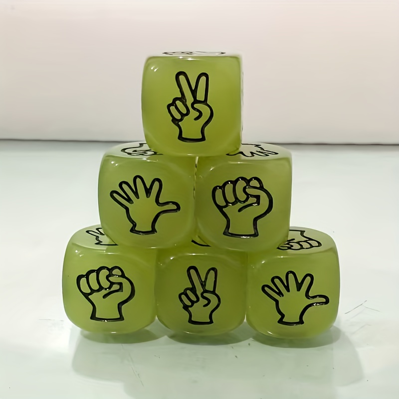 Glow-In-The-Dark Rock-Paper-Scissors Dice Game